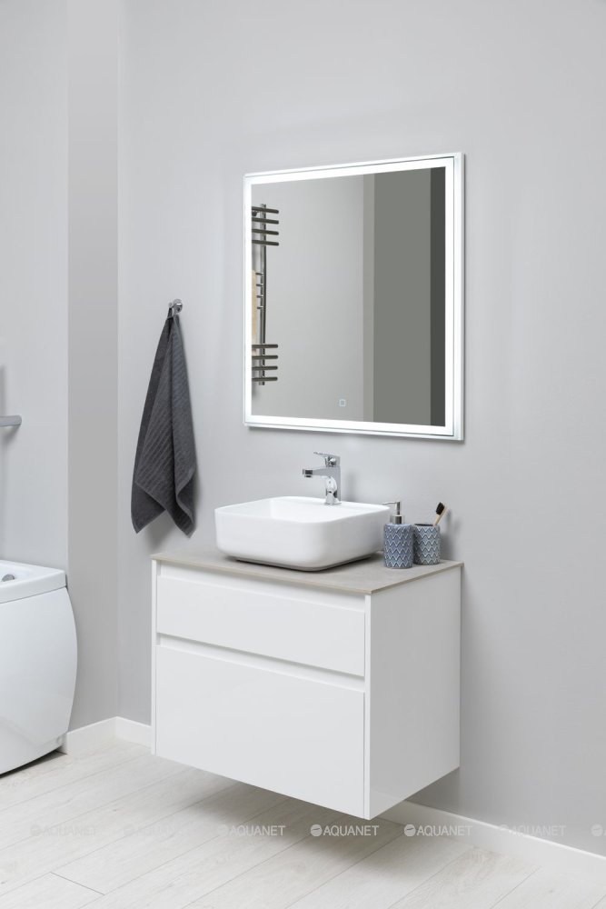 Тумба под раковину Aquanet Nova Lite 75 дуб черный (2 ящика)